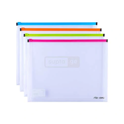 DELI RIO Plastic A4 Zip Bag / Folder No.38975